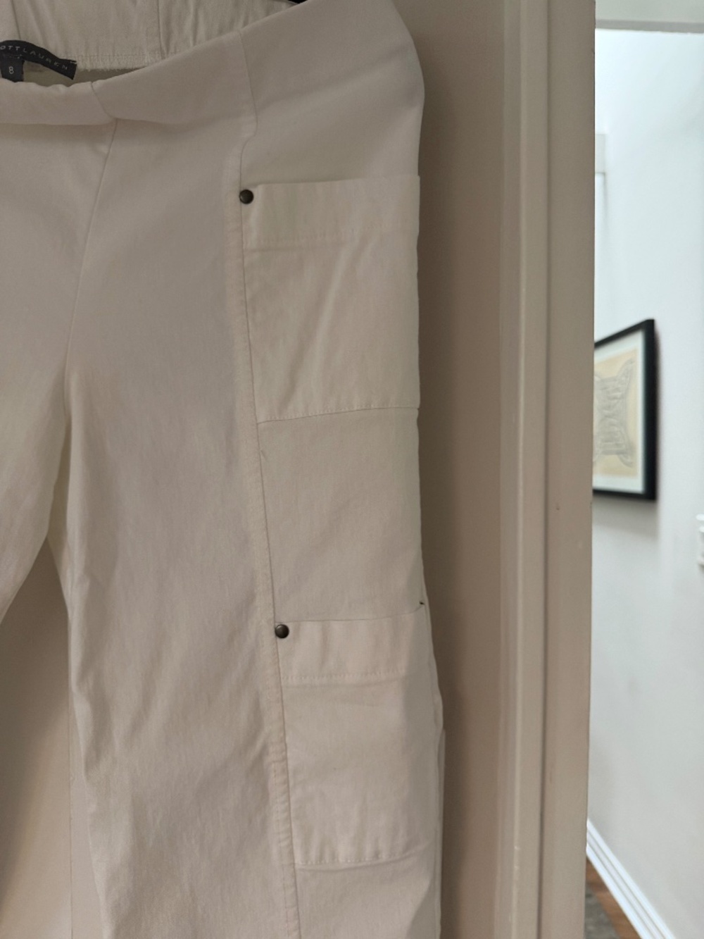 Elliot Lauren Cropped White Pants Size 8